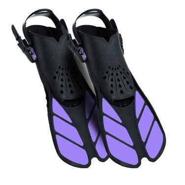 Ласти для плавання Schnorchelflossen S/M (37-41) фіолетові: гнучкі, регульовані, PP+TPR, унісекс