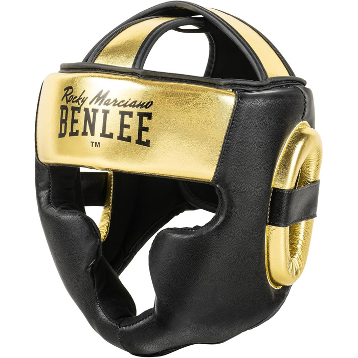 Захисний шолом BENLEE BLANCE з екошкіри, чорний/золотий, L-XL