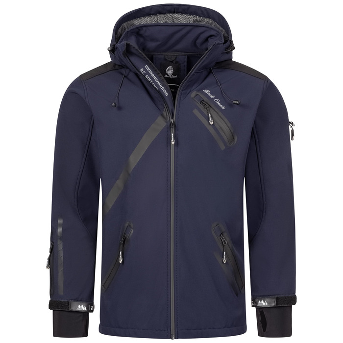 Чоловіча куртка Rock Creek Softshell Outdoor H-127 водонепроникна для активного відпочинку, темно-синя (розмір 5XL)