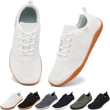 Geweo Взуття для пішохідних прогулянок без шкарпеток для жінок та чоловіків. Легкі дихаючі кросівки з широкою передньою частиною та Zero-Drop підошвою. Розміри 37-47.