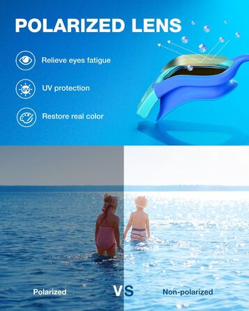 Дитячі окуляри для плавання ZIONOR G1MINI ULTRA поляризовані, антифог, UV-захист (3-14 років, блакитно-зелені)