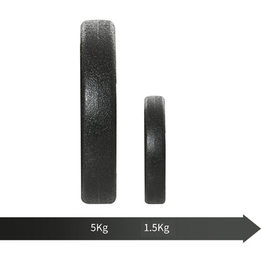 Набір гантелей HOMCOM: 2 гантелі по 25 кг, 2 x 6 дискові навантаження з пластиковою оболонкою, захист підлоги, чорний колір