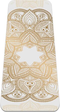 Йога-мат Golden Mandala BestIdeas, білий, для йоги, пілатесу, фітнесу, чоловіків, жінок, дітей, нековзкий, для початківців