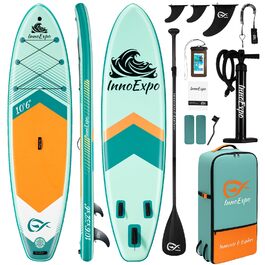 SUP-дошка InnoExpo надувна з повним комплектом аксесуарів, м'ятна 320x82x15 см, для підлітків та дорослих