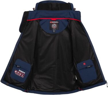 Чоловіча тактична куртка Geographical Norway Tacebook — водонепроникна вітрозахисна куртка з капюшоном для походів та активного відпочинку, темно-синя (M)