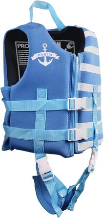 Дитяча куртка для плавання PROTAURI з неопрену, 2-9+ років, 50N, XL (9+ років), блакитна