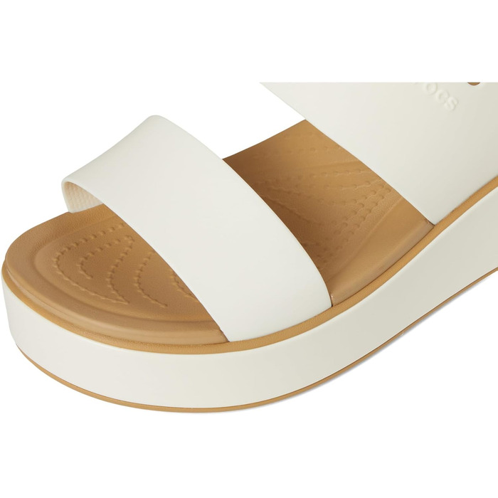 Чобочки Crocs Brooklyn Low Wedge для жінок (33/34 EU, Чорний Бежевий)