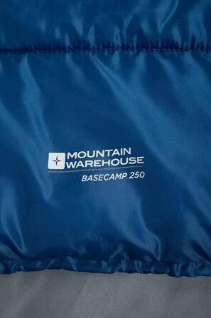 Спальний мішок Mountain Warehouse Basecamp 250 - для дорослих та дітей, блакитно-зелений