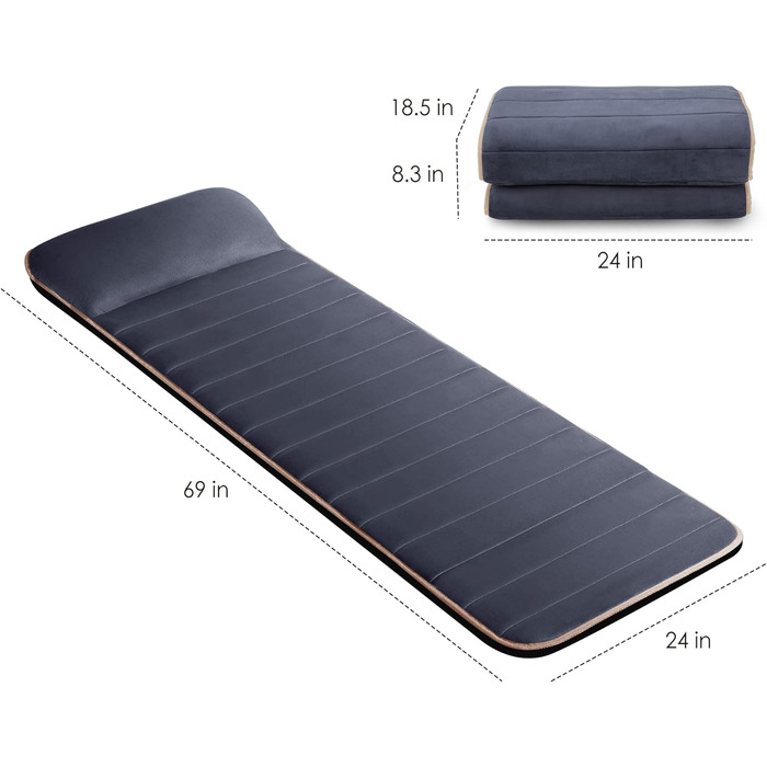 Масажний килимок Snailax з 10 вібраційними моторами та 4 терапевтичними нагрівальними подушками. Зігріваючий масажний килимок для спини та ніг, 175*60*5 см. Чудовий подарунок для чоловіків та жінок