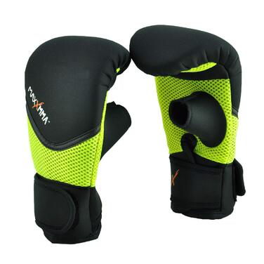 Боксерські рукавички MaxxMMA неопренові, миються, захист суглобів, для початківців, для боксерського мішка та фітнесу (M, зелені)
