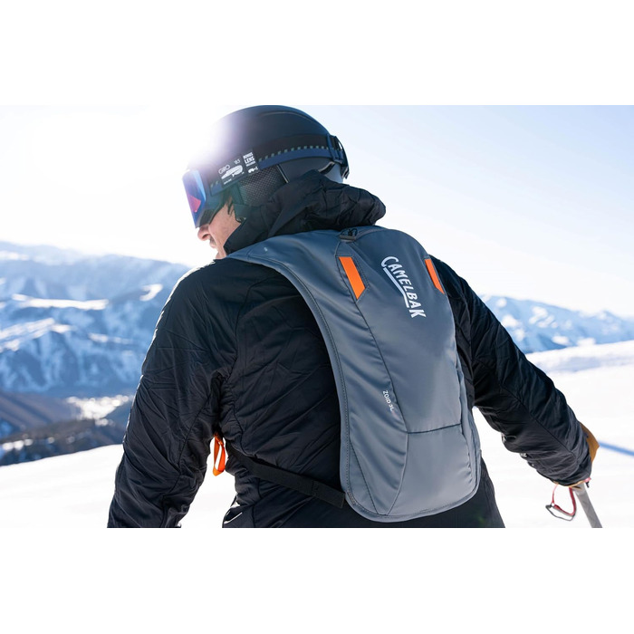 Гідраторний рюкзак CamelBak Zoid сірий/помаранчевий для спорту