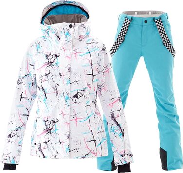 Жіночий гірськолижний костюм ALSOGO: вітро- та водонепроникний комплект для катання на лижах та сноуборді (M)
