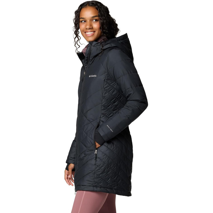Жіноча зимова куртка-пальто Columbia First Generation Heavenly Long Hooded Jacket, чорна, розмір L
