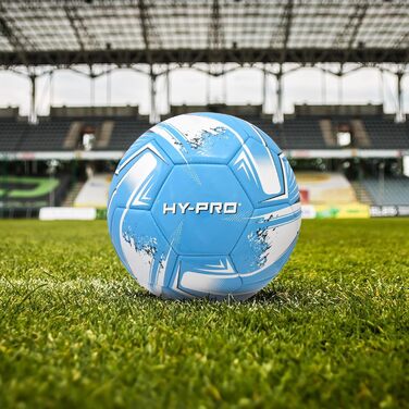 Футбольний м'яч Hy-Pro №5 (Turbine Blue) з покриттям PVC - для тренувань та ігор за будь-якої погоди