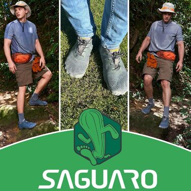 SAGUARO Чоловічі/Жіночі Мінімалістичні Трекінгові Чоботи для Бігу Barfußschuhe Швидкосухі Водонепроникні 43 EU Сірі