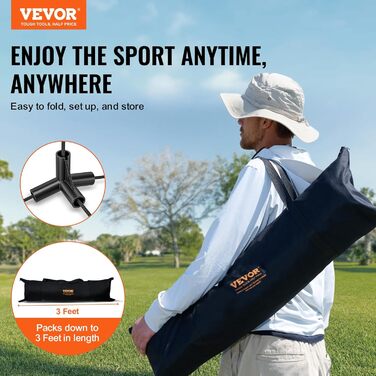 Набір для бадмінтону VEVOR: регульована висота, сітка для волейболу, сітка для піклболу, тенісна сітка, комплект з ракетками та м'ячами