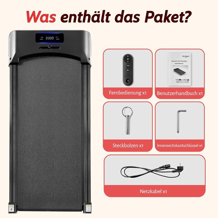 WalkingPad Klappване біговий тренажер для дому – 1-6 км/год, регулювання нахилу 0-6%, 2.0PS, LED-дисплей, без підлокітників