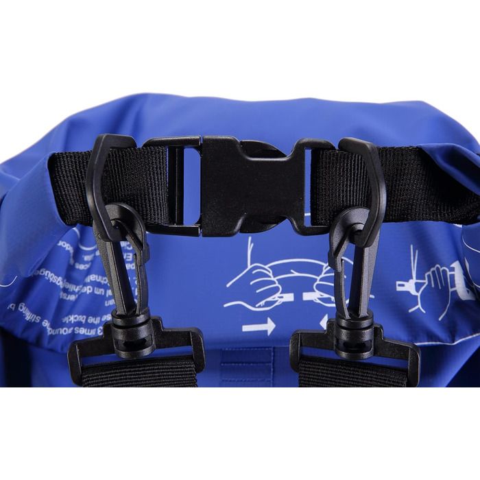 Водонепроникний мішок Cressi Dry Bag для дайвінгу, плавання, риболовлі, водних видів спорту, кемпінгу та сноубордингу, 20 літрів, синій (з блискавкою)