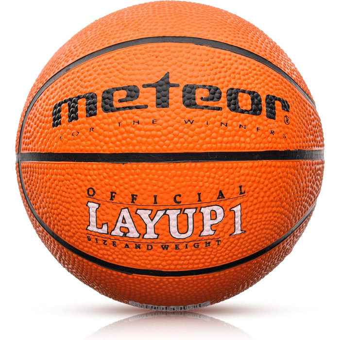 М'яч для баскетболу Meteor Layup Kinder Mini #4 - для дітей 4-8 років. М'який, з надійним зчепленням, ідеальний для тренувань.