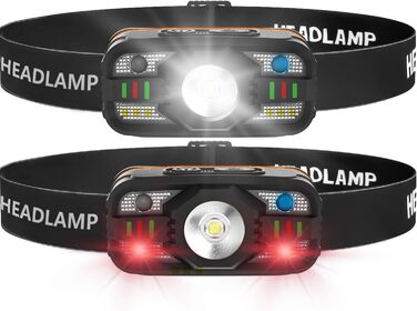 Ліхтар налобний Skylla LED акумуляторний 250000 люмен, Zoom, 11 режимів, IP67, регульований, для кемпінгу та надзвичайних ситуацій (T07)