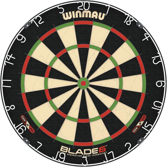 Професійна дартс-мішень WINMAU Blade 6 з шафкою, набір дартсів та аксесуари