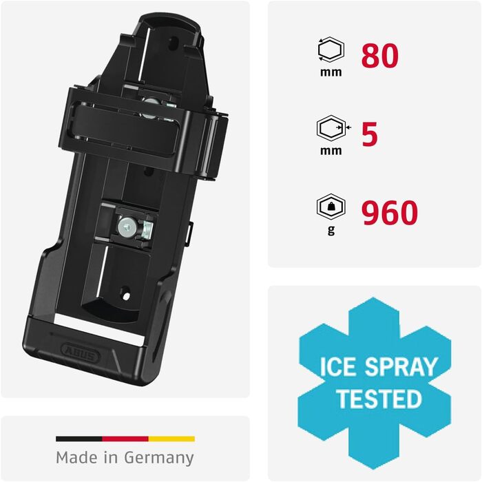 Замок велосипедний ABUS Bordo uGrip 5700C SH з кріпленням, 80 см, кодовий, рівень захисту 7