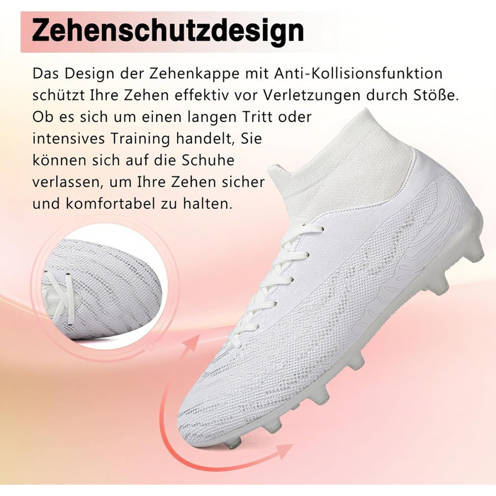 Футбольні черевики чоловічі Мадам, шипові, розмір 43 EU, білі