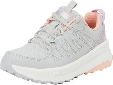 Жіночі кросівки Skechers Switch Back Cascades (35.5 EU, сірий синтетичний текстиль, кораловий декор)