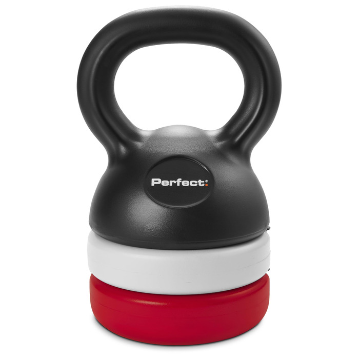 Регульований гантель-гиря Perfect Adjustable Kettlebell для фітнесу, 7 ваг, 26x14 см, багато кольорів