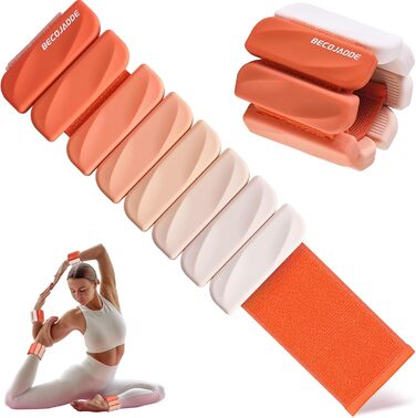 Набір манжет для ніг та рук BECOJADDE (0.45/0.9 кг) для фітнесу, кардіо, силових тренувань. Оранжевий градієнт