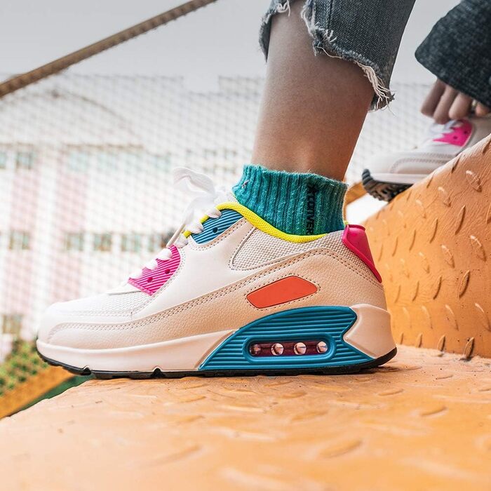 Кросівки для бігу Hitmars для чоловіків та жінок, зручні, легкі, з повітряною подушкою, чорно-зелені, розміри EU36-EU47