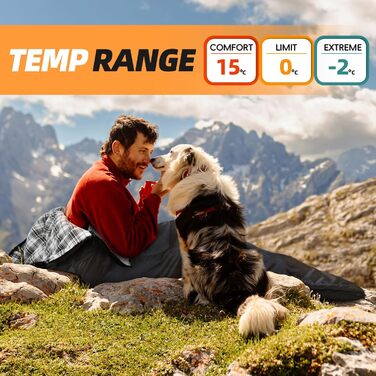 Сплячі мішки MEREZA XL для чоловіків та жінок. Великий, широкий спальний мішок для кемпінгу. Теплі спальні мішки для дорослих великих розмірів з компресійним мішком. Підходять для холодної погоди (пильно-блакитний)