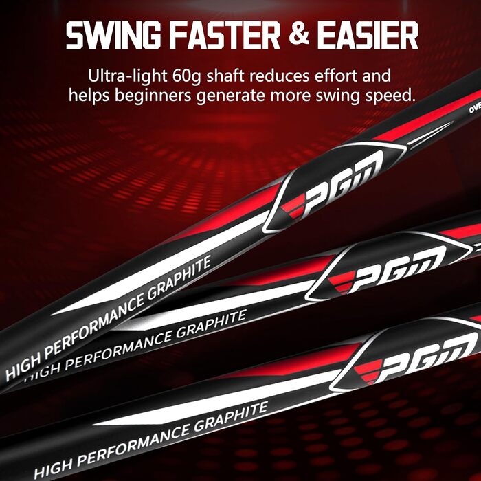 Повний комплект гольф-клубов PGM для чоловіків, 12 штук: 3 дерев'яні клюки (#1, 3, 5), 1 гібридний клюк (#4H), 6 залізо (#5, 6, 7, 8, 9, PW), 1 пісочний клюк (55°), 1 паттер – сумка для гольфу, подарунок для гольфістів, графіт