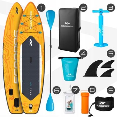 Надувна SUP-дошка для плавання з аксесуарами: комплект з веслом та насосом, 320 см
