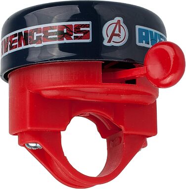 Дитячий набір велосипедних аксесуарів Avengers: дзвінок та кошик, універсальний, 2 звуки, для хлопців та дівчат, alles-meine.de GmbH
