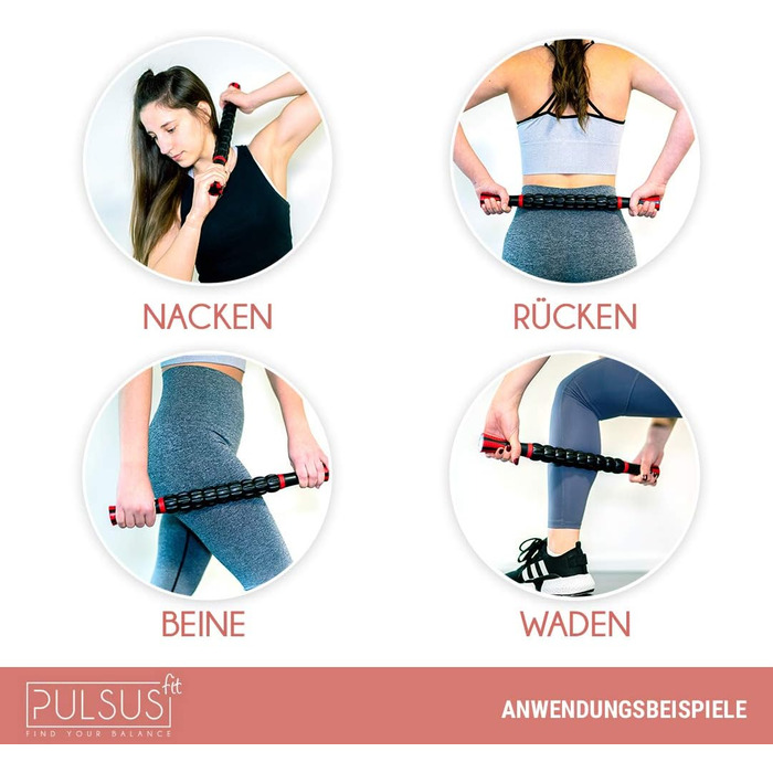 Набір для фасцій: м'язовий ролер, дуобілл, ролер для фасцій та лакрос-м'яч для тренування м'язів та зняття болю