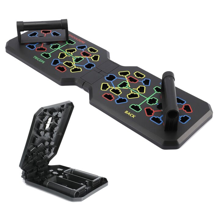 Багатофункціональна дошка для віджимань 12-в-1, складана портативна система для тренування м'язів верхньої частини тіла та всього організму