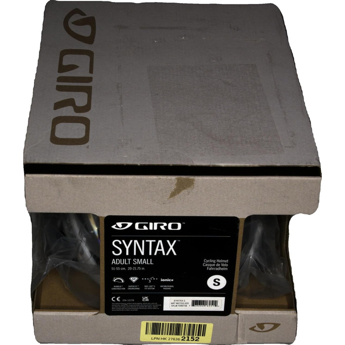 Велосипедний шолом Giro Syntax для дорослих, унісекс, розмір S (51-55 см), матово-білий/сріблястий, для шосе