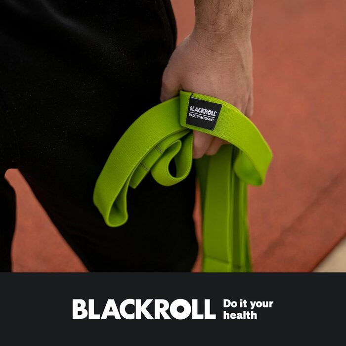 Еластична фітнес-стрічка BLACKROLL Stretch Band з петлями для мобільності, йоги та тренувань, гіпоалергенна, вироблено в Німеччині