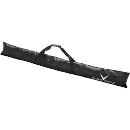Чохол для лиж Black Crevice Nordic 210 см, міцний 600D/PVC, для 1 пари, подвійна блискавка, ремінь, чорний/срібний