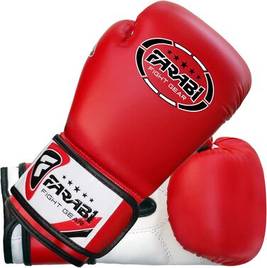 Боксерські рукавички Farabi Sports для дітей 8oz/6oz - білі. Ідеально для боксу, ММА, муай-тай, кікбоксингу та спарингу.