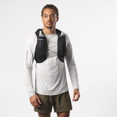 Гідратаційний жилет Salomon Active Skin 8 для бігу, трекінгу та MTB, унісекс, з пляшками, розмір S, чорний