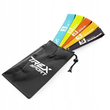 Набір фітнес-резинок Trex Sport, багатоколірні, 33 см, 5 шт., 2,5-25 кг