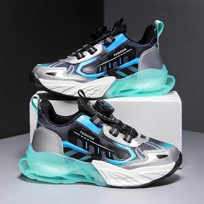 Дитячі кросівки Kinder: спортивні, для занять у залі, прогулянки та фітнесу. Легкі, дихаючі, з підошвою з повітряною подушкою, розмір EU 28-39, чорний колір