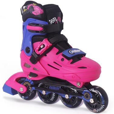 Інлайне ролики Nattork для дітей та дорослих, регульовані, дитячі ролики, дизайн для перегонів, червоно-синій колір, розмір 37-40