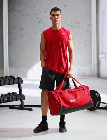Спортивна сумка Nike Brasilia M - X Duffel, червона (Tough Red/Black/Reflect Silver), універсальний розмір