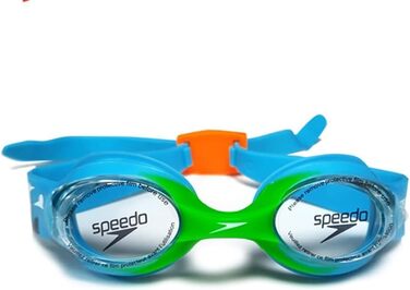 Дитячі плавальні окуляри Speedo Illusion для хлопчиків, 2-6 років, захист від запотівання, герметичні, блакитні/салатові/помаранчеві