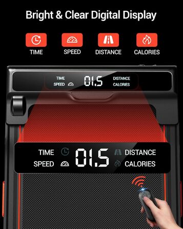 Walking Pad з нахилом 15% та швидкістю 10 км/год: компактний біговий тренажер для дому та офісу, LED-дисплей, пульт дистанційного керування, 2.5PS, максимальне навантаження 136 кг, тиха робота