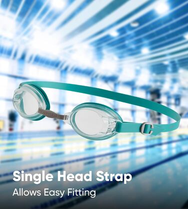 Окуляри для плавання Speedo Jet V2 унісекс, антифог, Jade/Silver/Clear, розмір універсальний