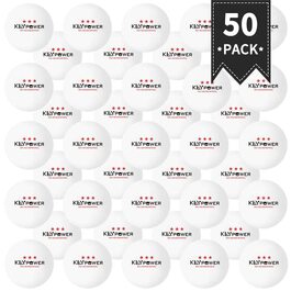 М'ячики для пінг-понгу K40+ Professional: 3 зірки, ABS-пластик, для тренувань, ігор, клубів та любителів (дорослих та дітей)